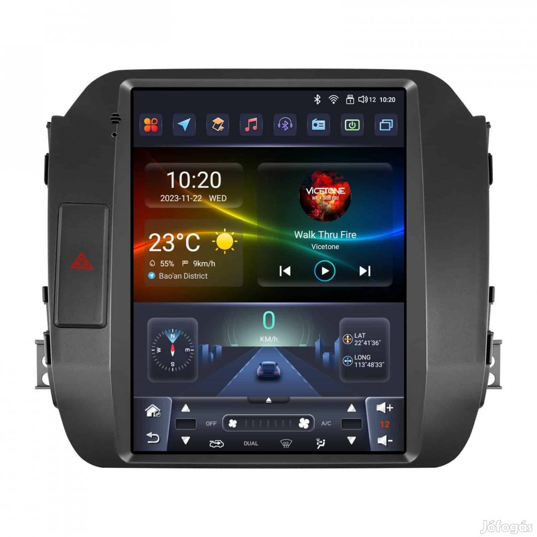 Kia Sportage III "Tesla Style" 9,7" Multimédia fejegység - Android 12