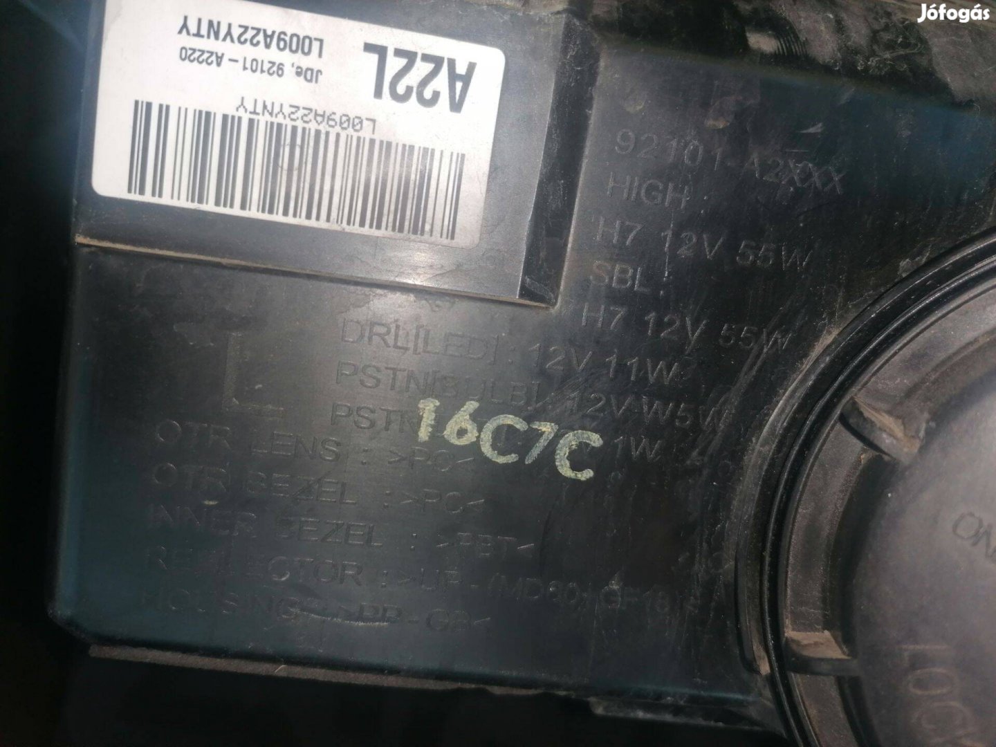 Kia ceed bal első fényszóró gyári