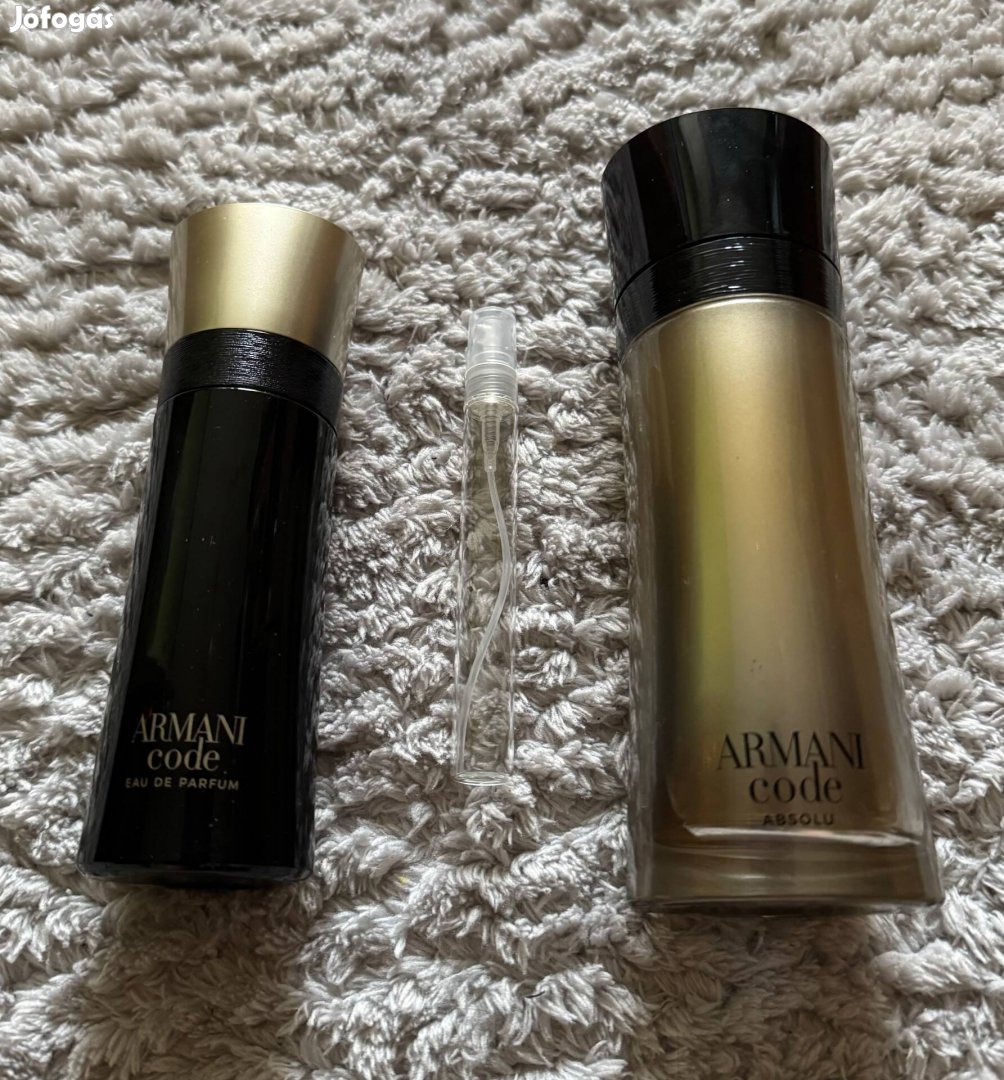 Kiadó Armani Code EDP (régi) és Absolu