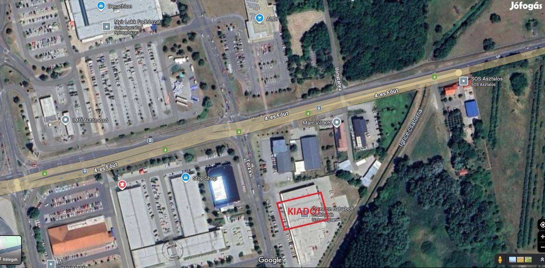 Kiadó Üzlethelyiség Nyíregyháza