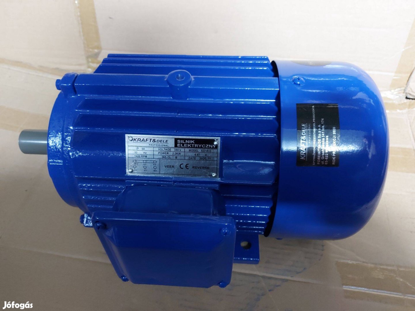 Kiárusítás! Kraft&Dele KD1804 talpas villanymotor 3KW/230V/2810/perc