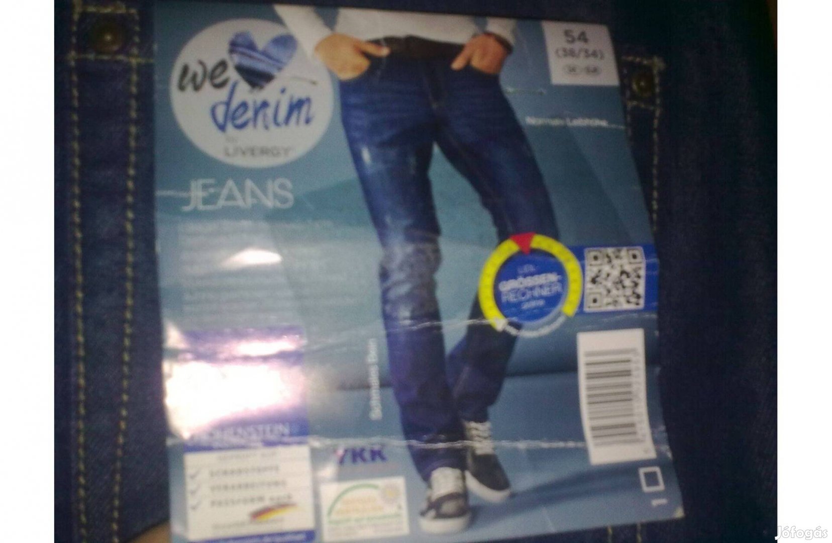 Kiárusítás! Új, címkés EU 54-es L-es Jeans Livergy férfi farmer