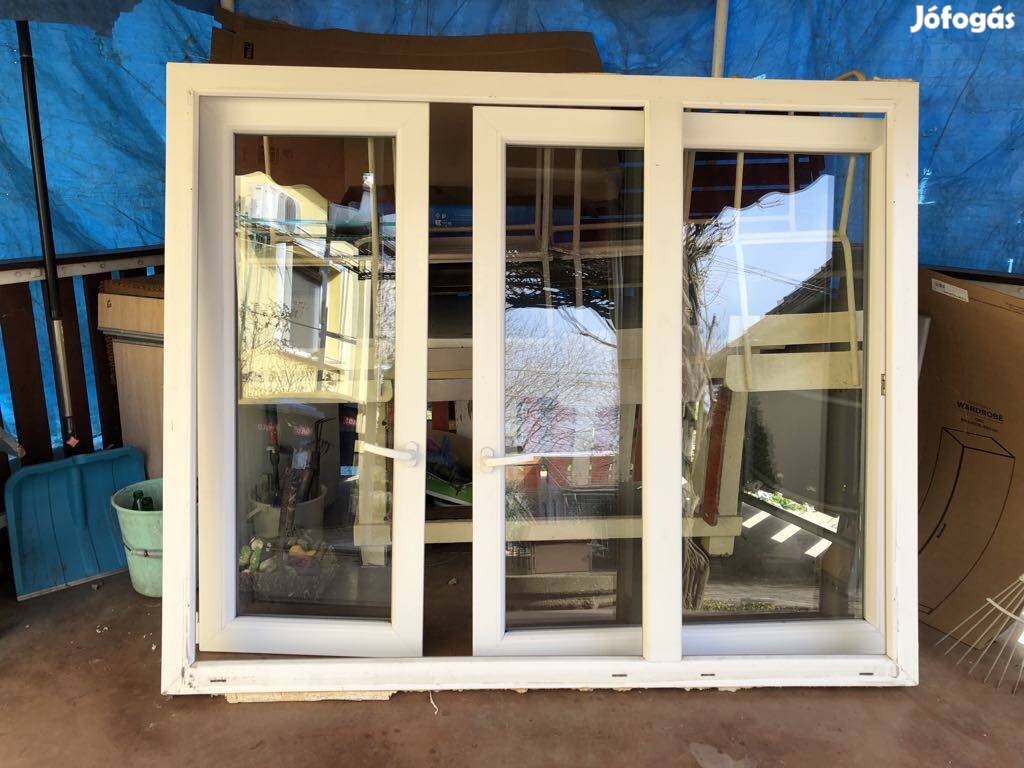 Kifogástalan termó ablak 2 szárnyú hófehér színben 175x145 méretben