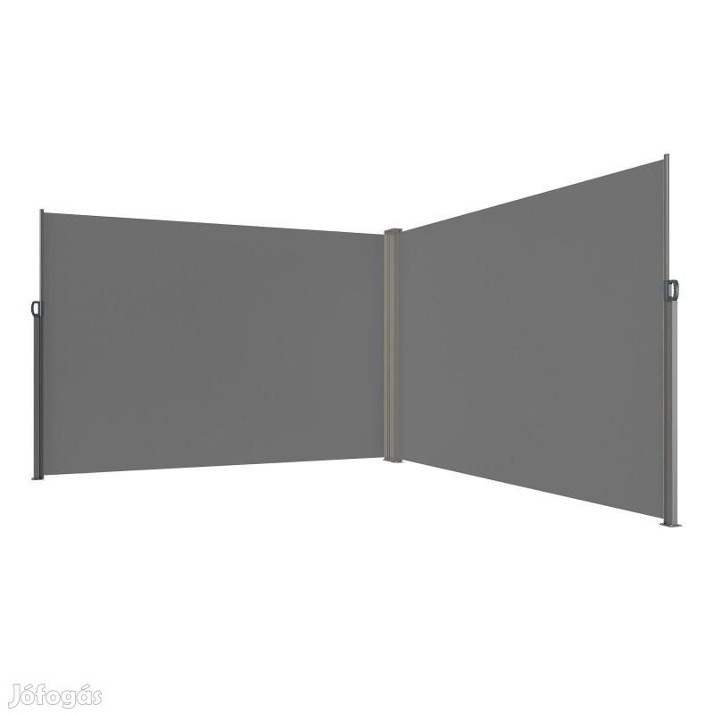 Kihúzható Terasz Árnyékoló paraván, oldalfal 200x600 cm szürke