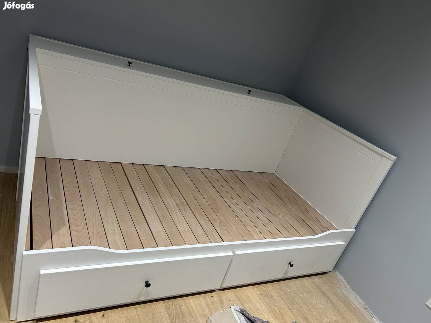 Kihúzható ágy 2 fiókkal, matractartóval ikea mintára