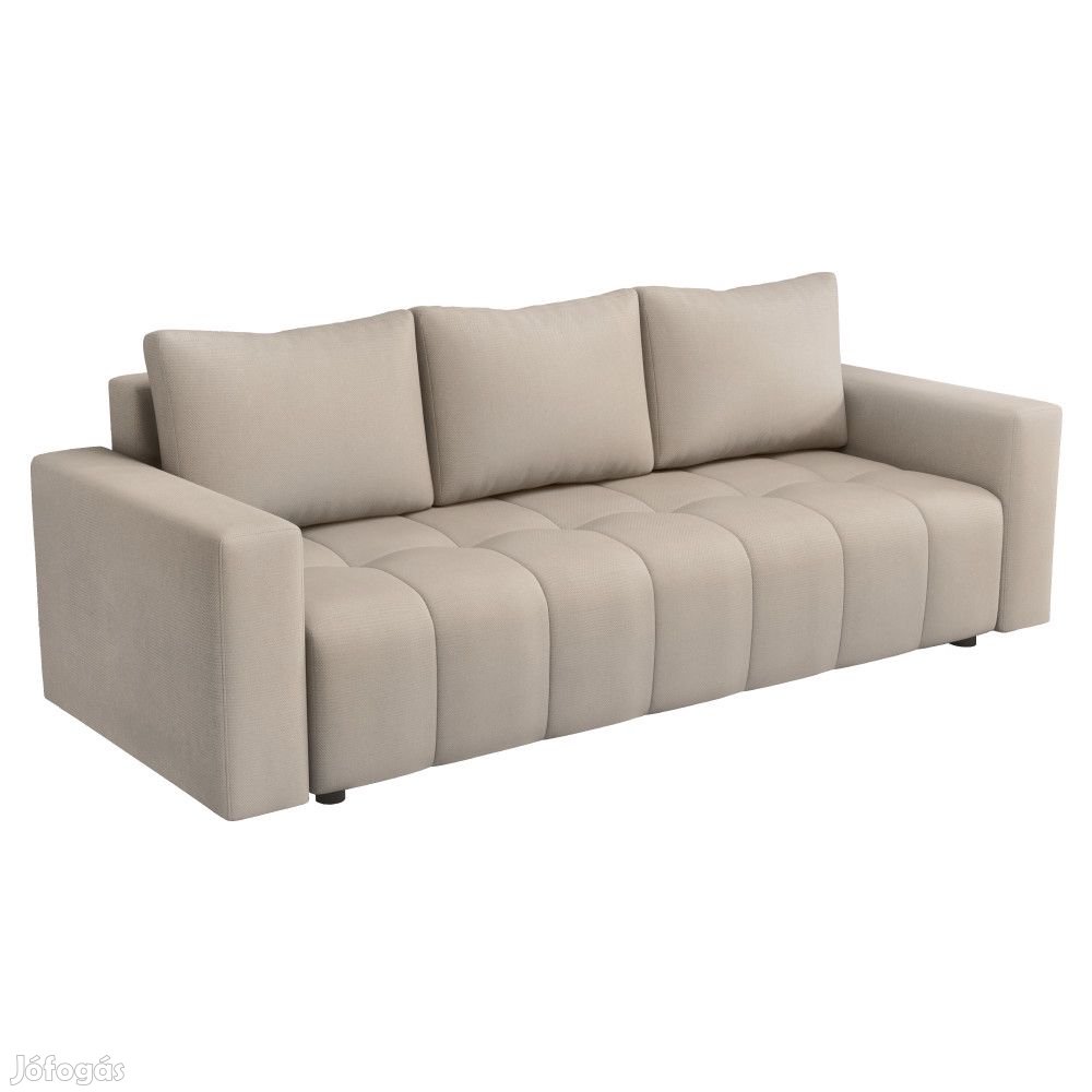 Kihúzható kanapé, szürkésbézs, MARIK