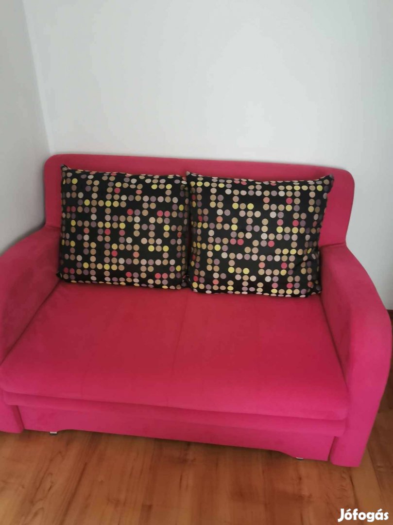 Kihúzható kanapé ágy pink 180*105 cm fekvő rész 