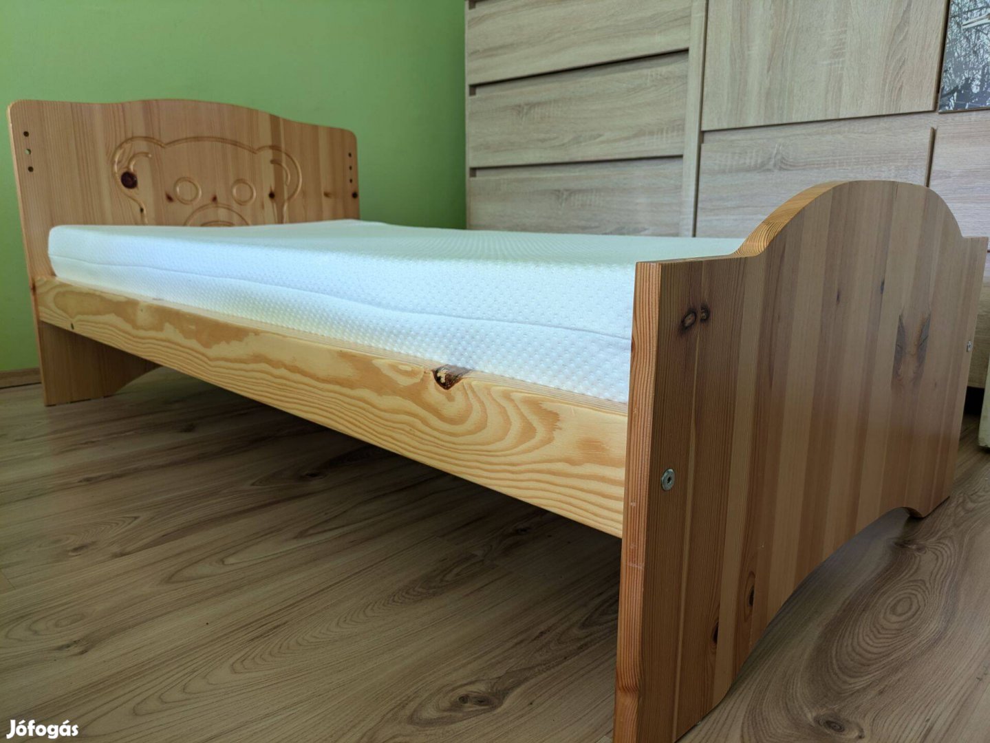 Kikol macis fenyő ifjúsági ágy + matrac 70x140