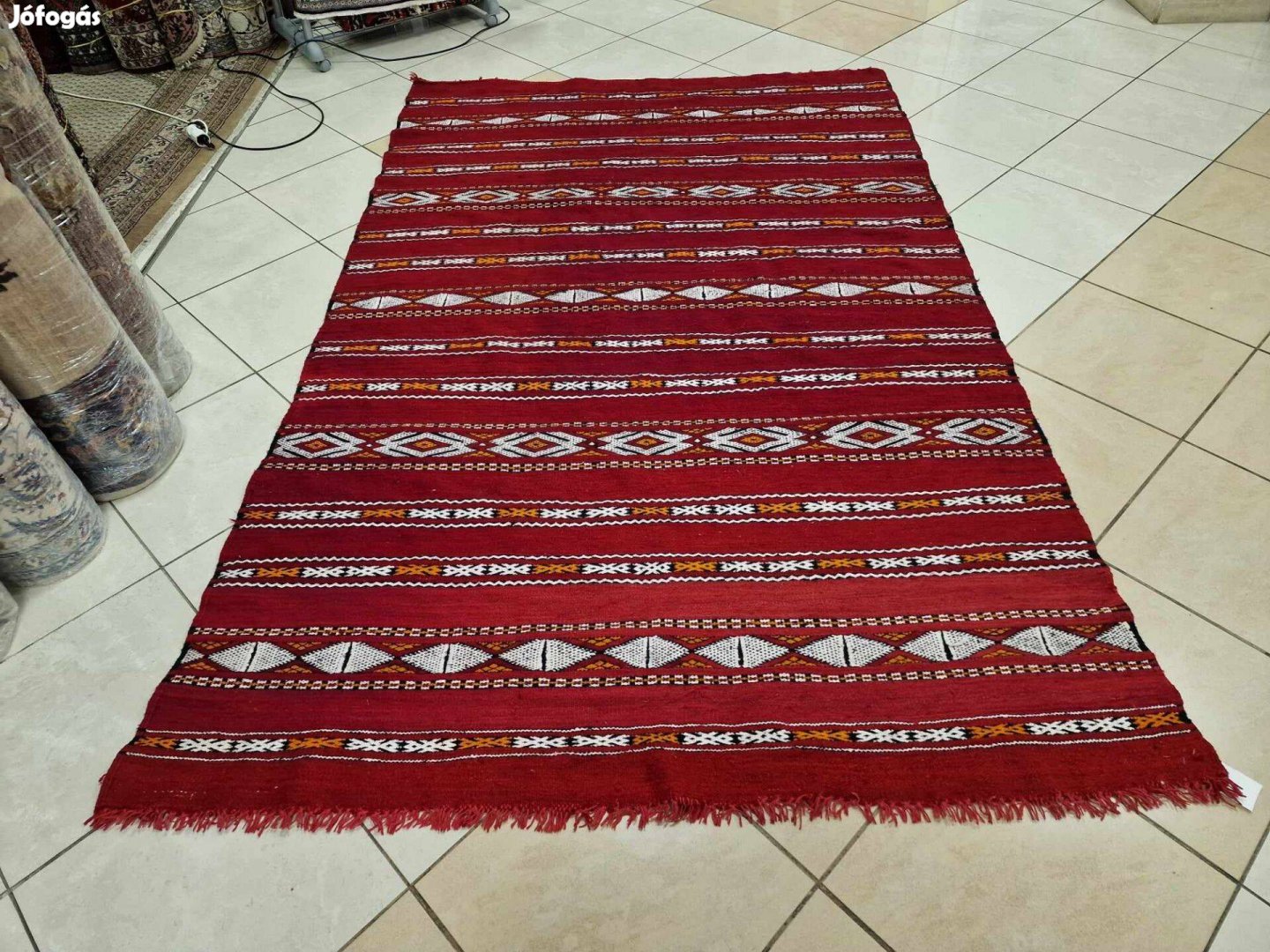 Kilim kézi szövésű 163x260 cm gyapjú szőnyeg BFZ645