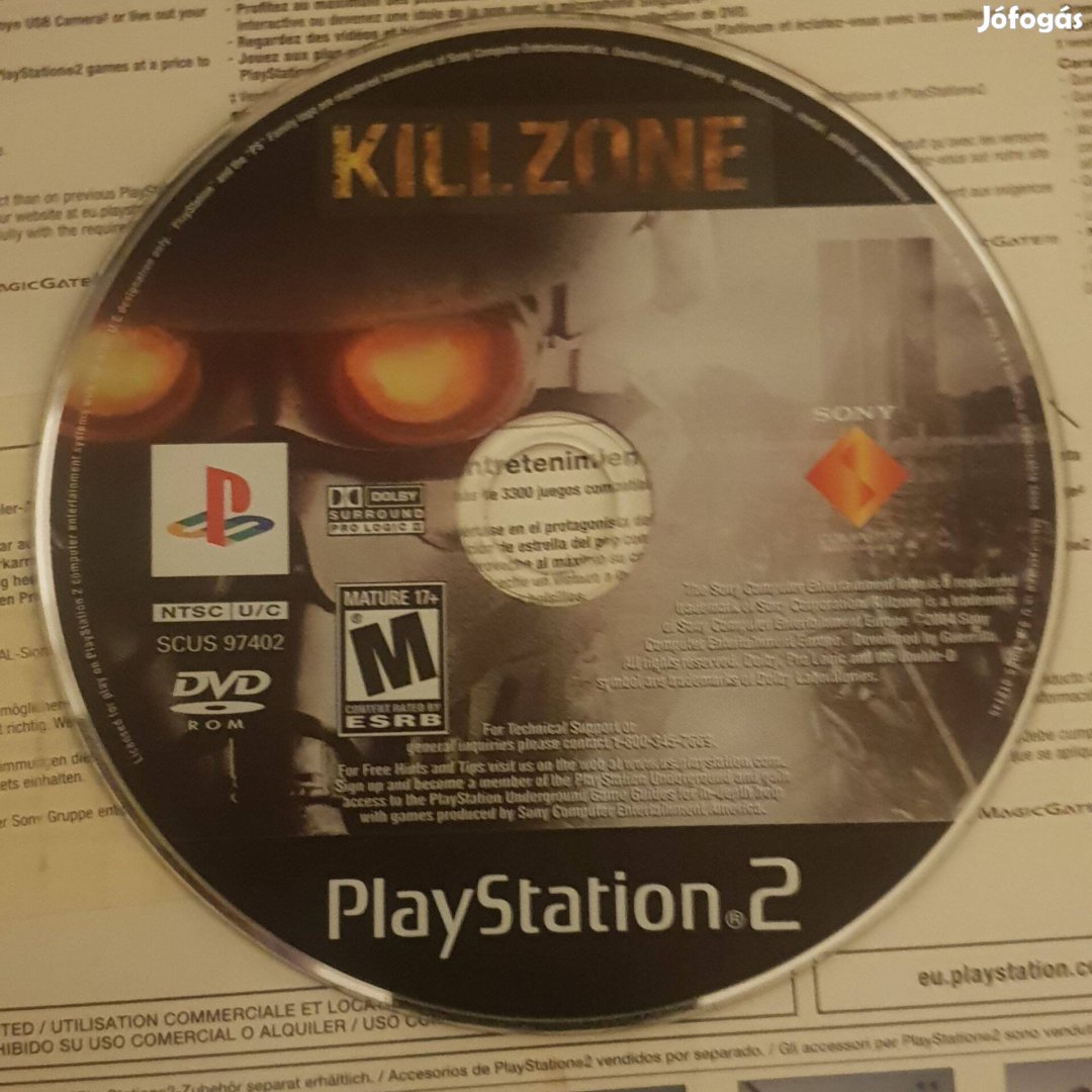 Killzone NTSC U/C Playstation 2 eredeti lemez eladó