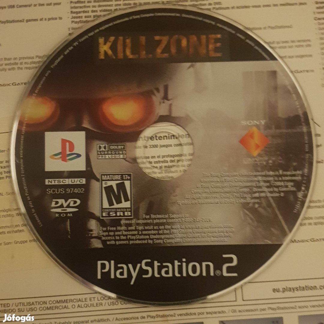 Killzone NTSC U/C Playstation 2 eredeti lemez eladó