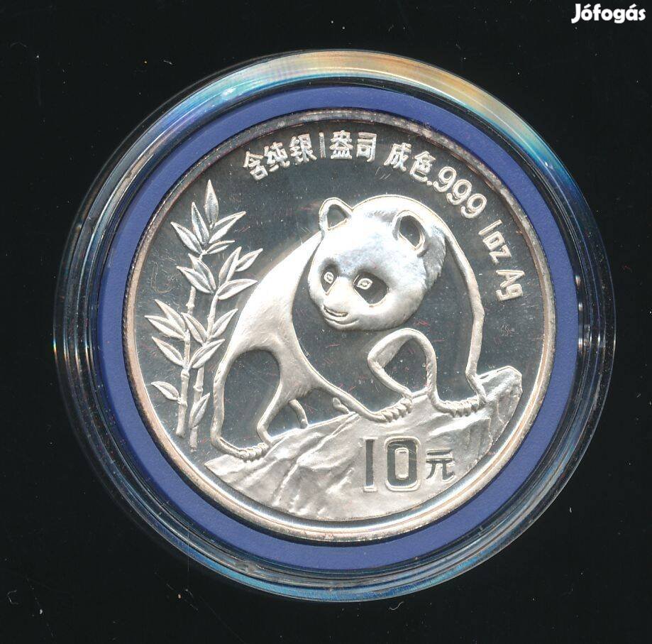 Kína 1 oz ezüst 1990, Panda