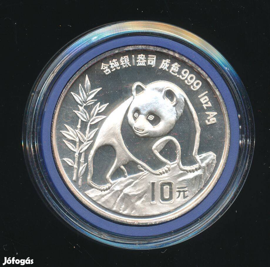 Kína 1 uncia ezüst 1990, Panda