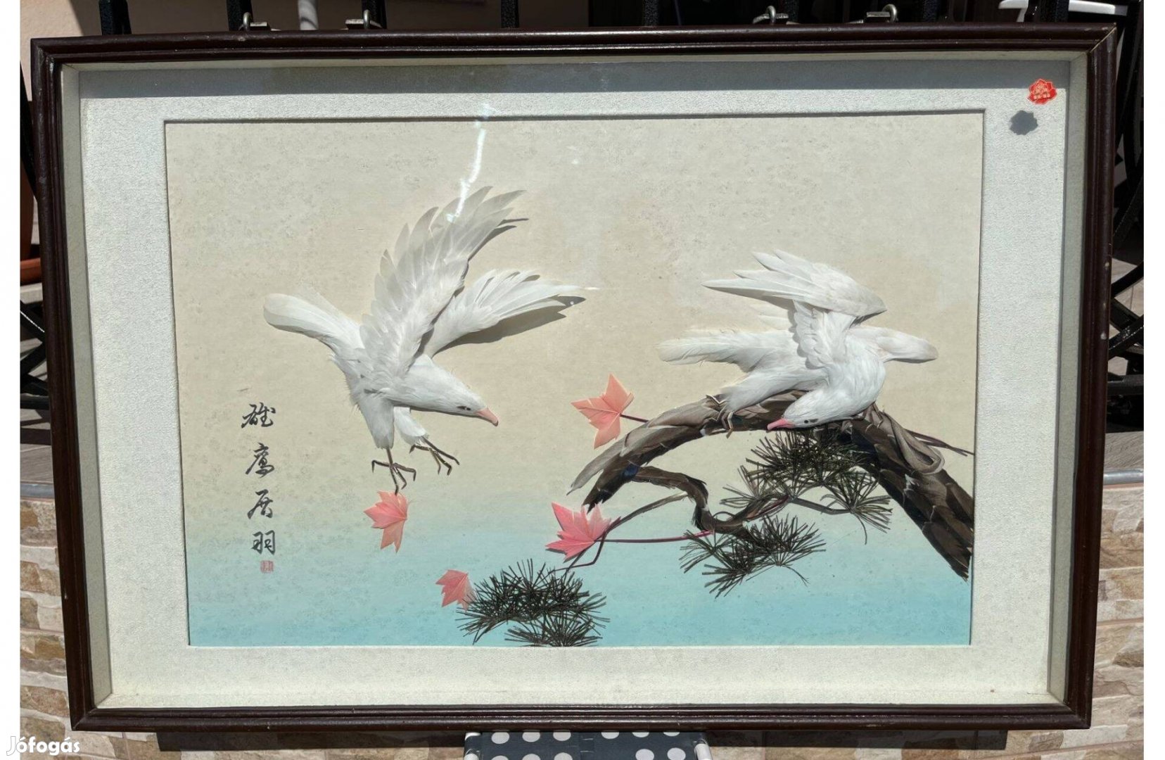 Kínai 3D falikép valódi madártollból nagyméretű 6090 cm