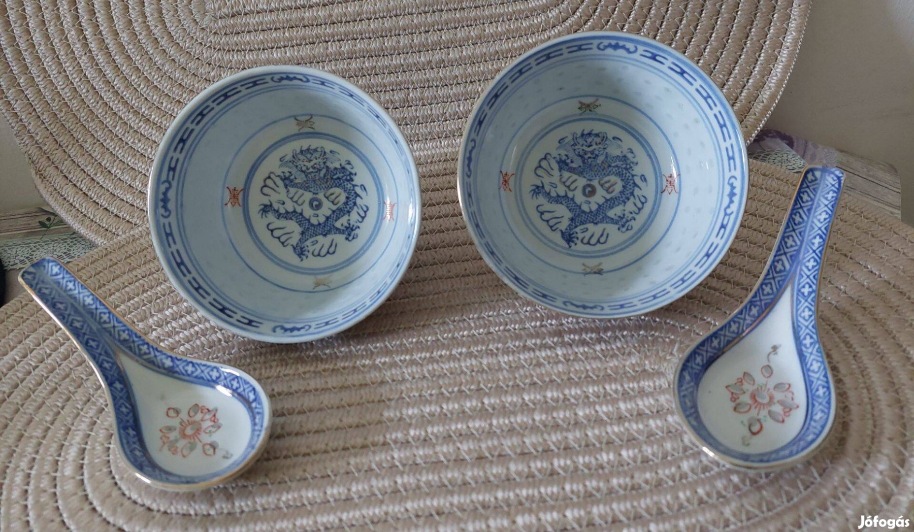 Kínai porcelán rizses tál