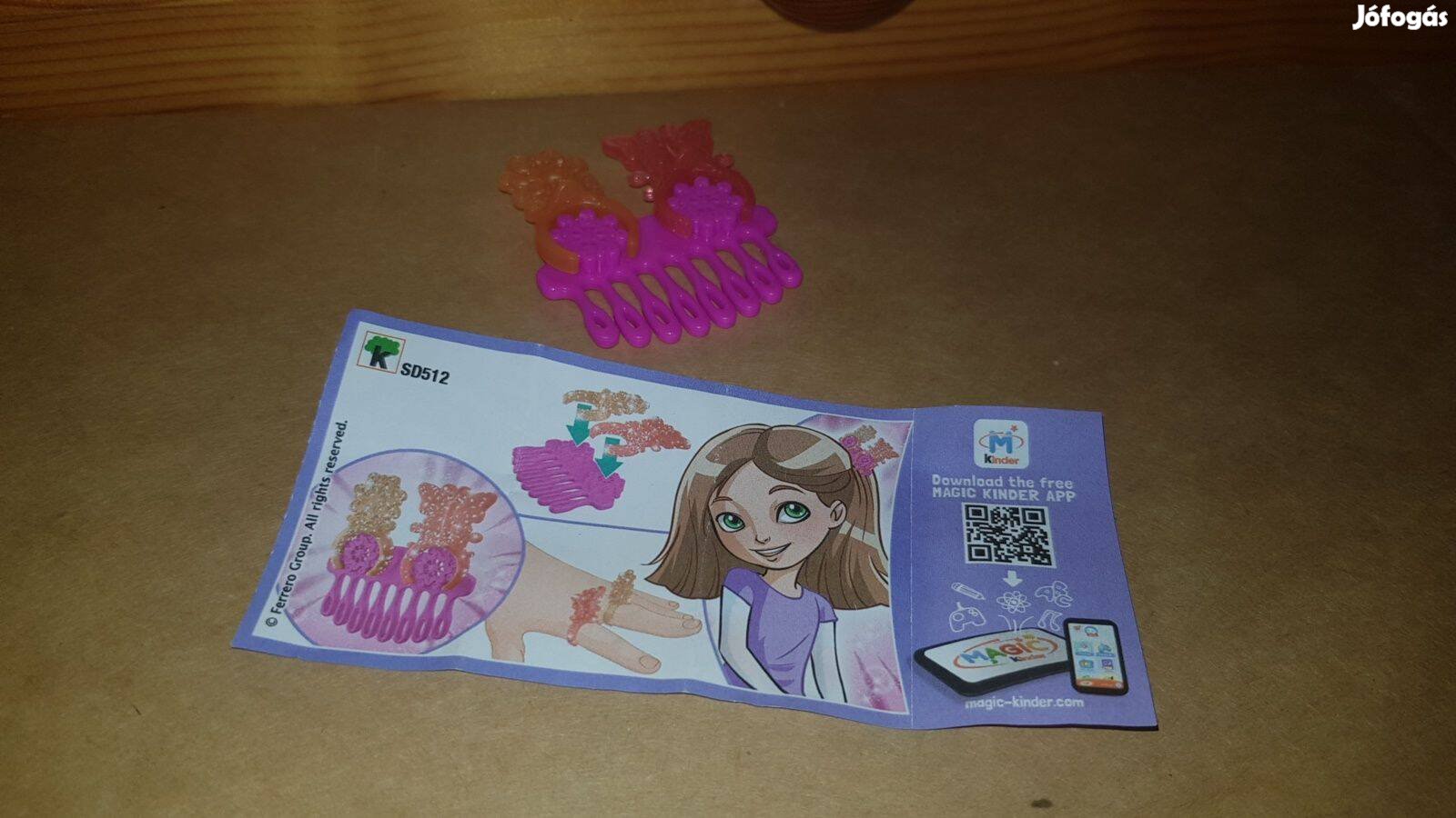 Kinder Joy nemes ékszerek csat + gyűrű ritka SD512 (56)