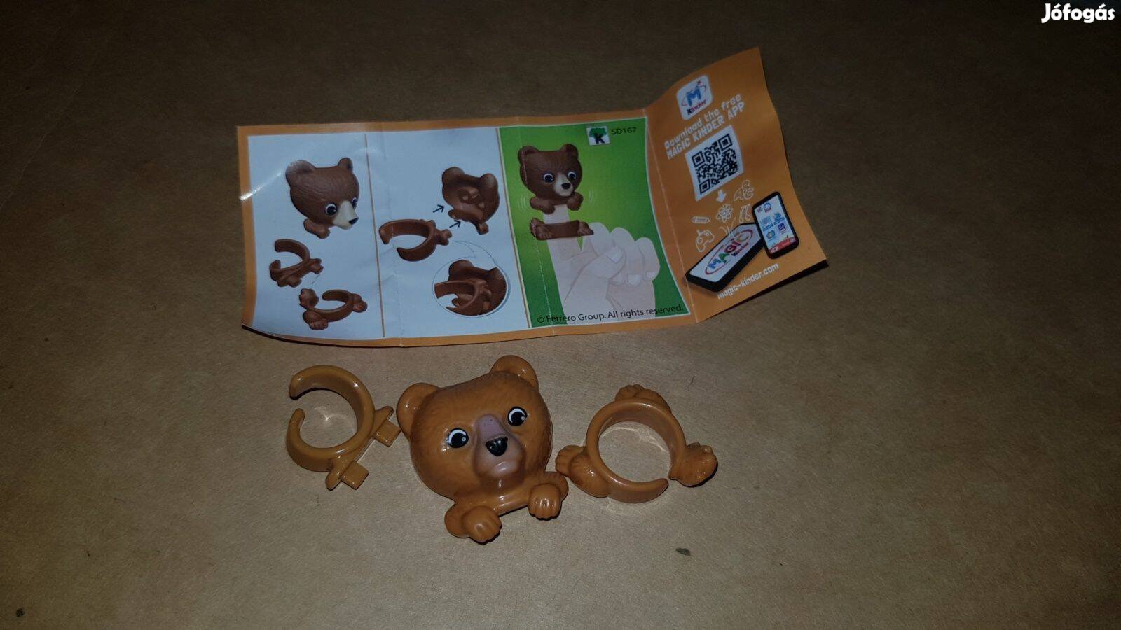 Kinder Tierische Fingerpuppen ujjbábok maci gyűrű SD167(151)