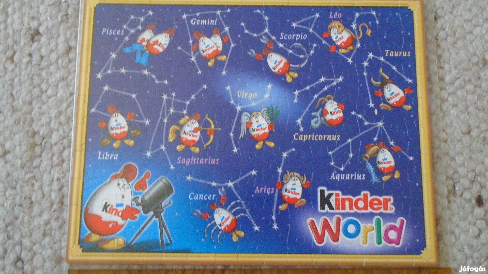 Kinder World -világítós óriás puzzle-Kinder tojásból újszerű, komplett