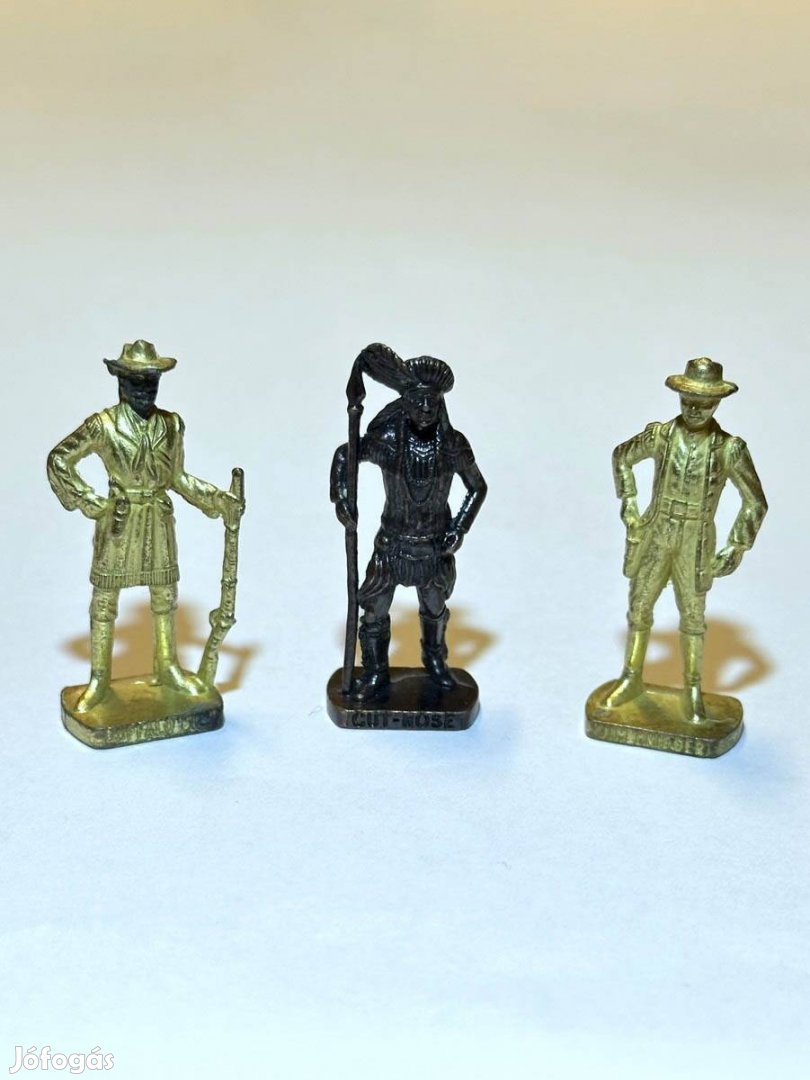 Kinder bronz indián figura 1995 réz fém Buffalo Bill Jim Bridger Scame
