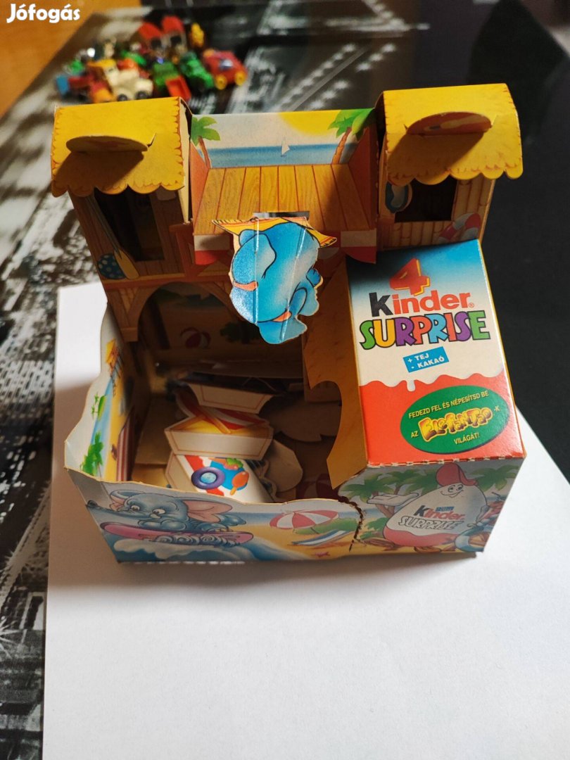 Kinder játék Elefantao elefántok party-ház dioráma papír kindertartó
