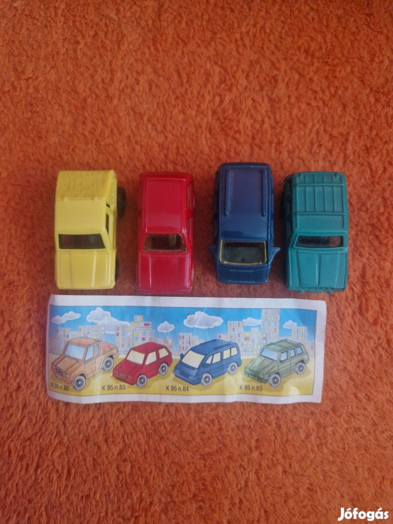 Kinder lendkerekes kisautók papírjával 1995-ös kiadás