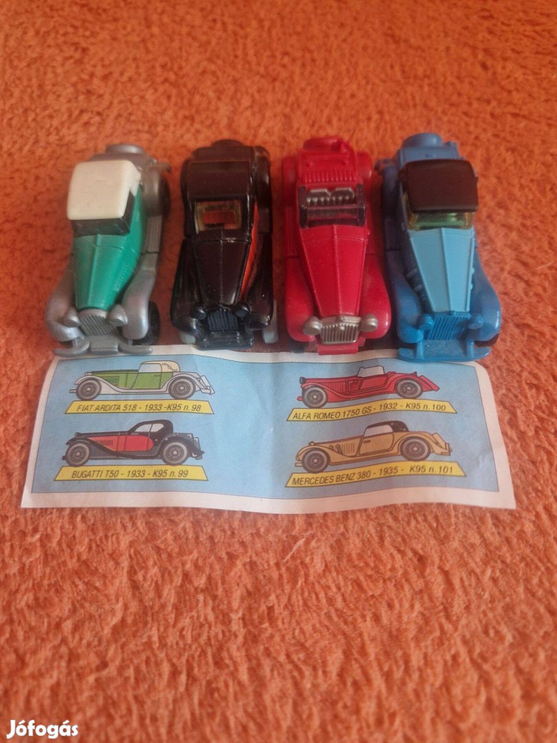 Kinder régi autók sorozat papírjával 1995-ös kiadás