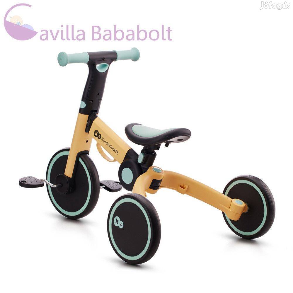 Kinderkraft Tricikli 4Trike, Napraforgókék- Cavilla Bababolt