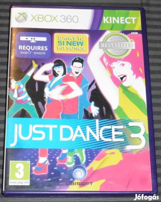 Kinect Just Dance 3. Gyári Xbox 360 Játék, Akár féláron