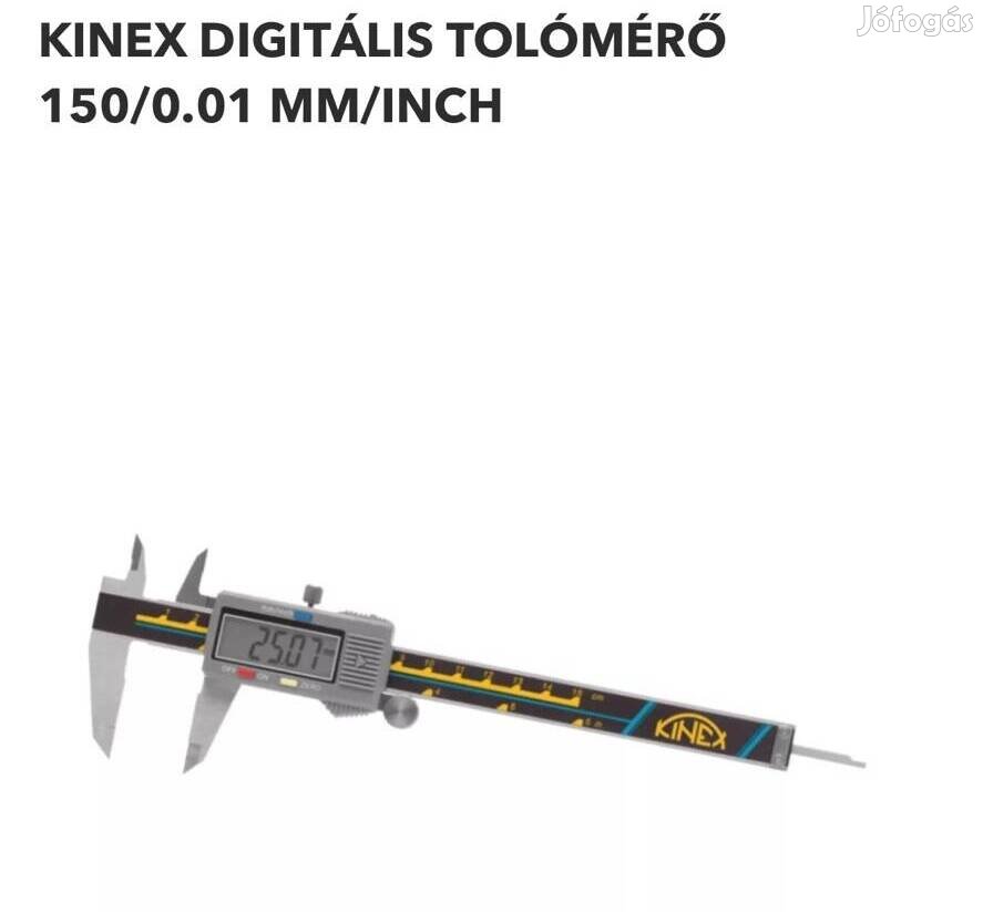 Kinex Digitális tolómérő, mélységmérővel.