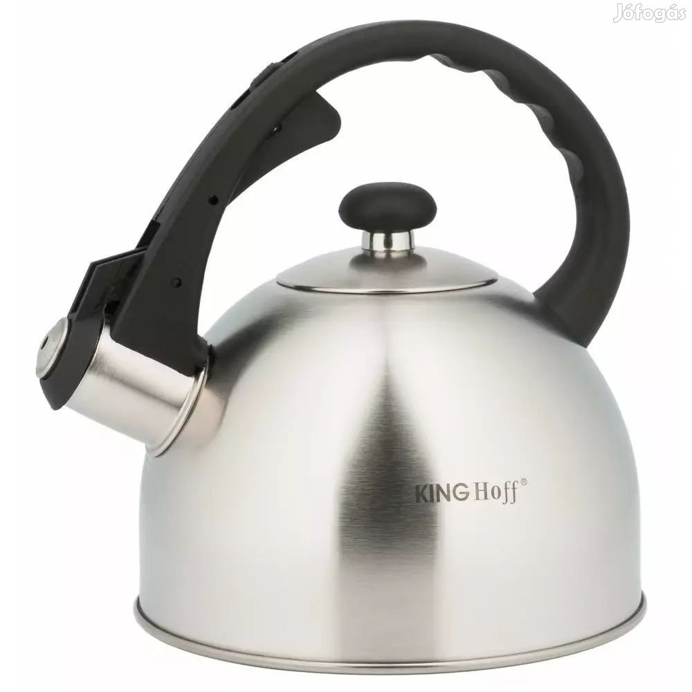 Kinghoff teáskanna, sípszóval -  inox - 2.0L (KH-3324)