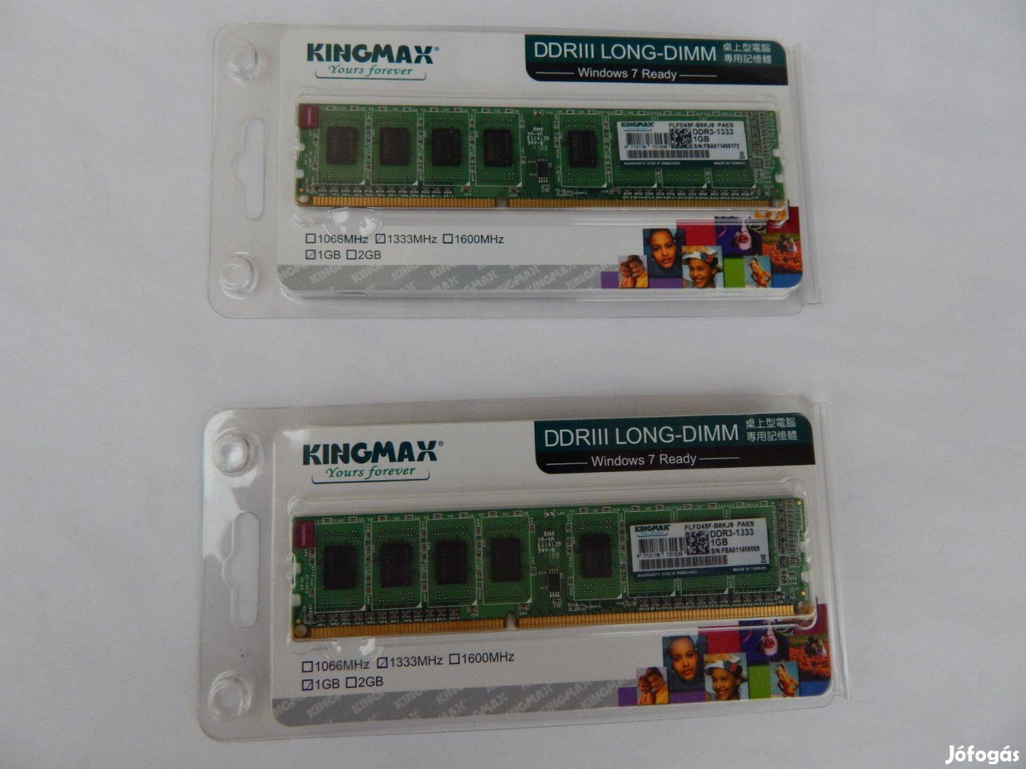 Kingmax 2GB DDR3 1333 MHz 2 X 1GB Desktop Memória pár