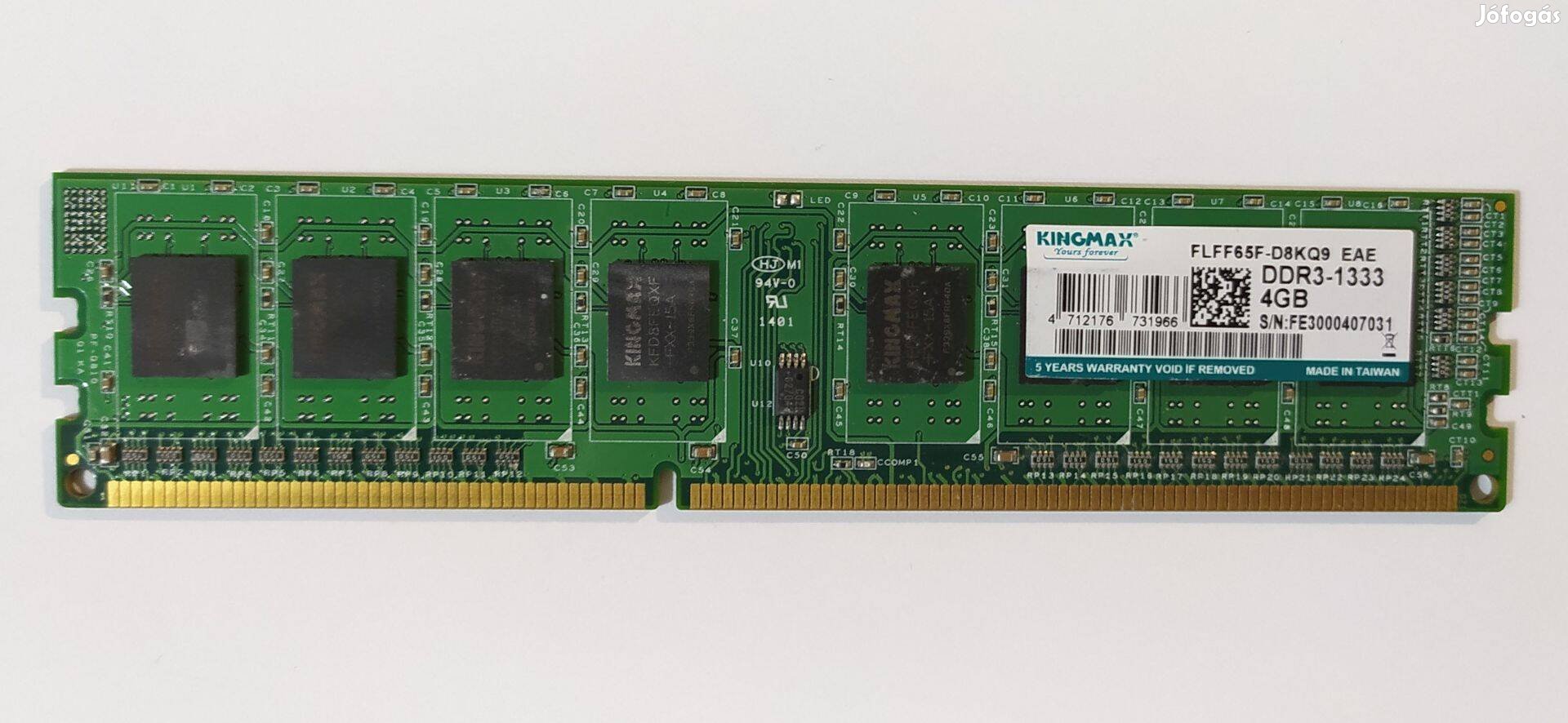 Kingmax 4GB DDR3 1333MHz cl9 memória (EAE)