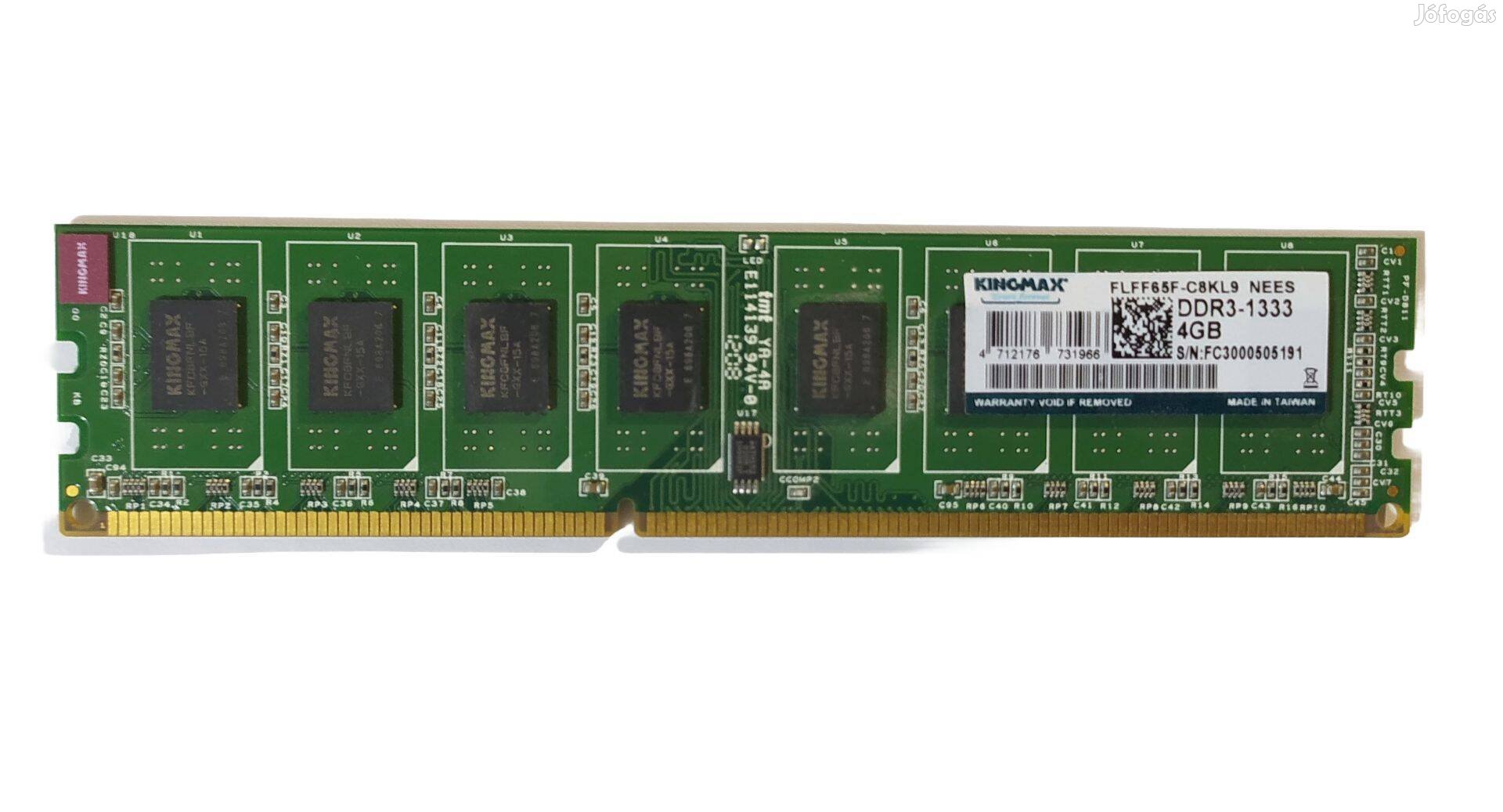 Kingmax 4GB DDR3 1333MHz cl9 memória (Nees)