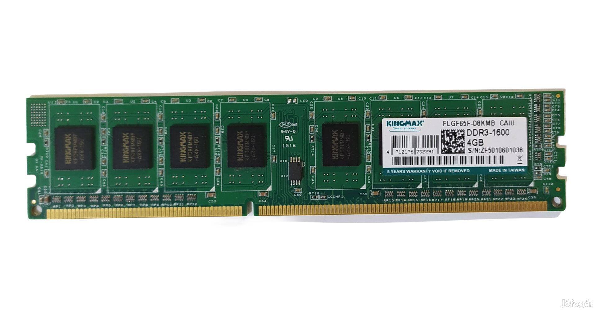 Kingmax 4GB DDR3 1600MHz memória