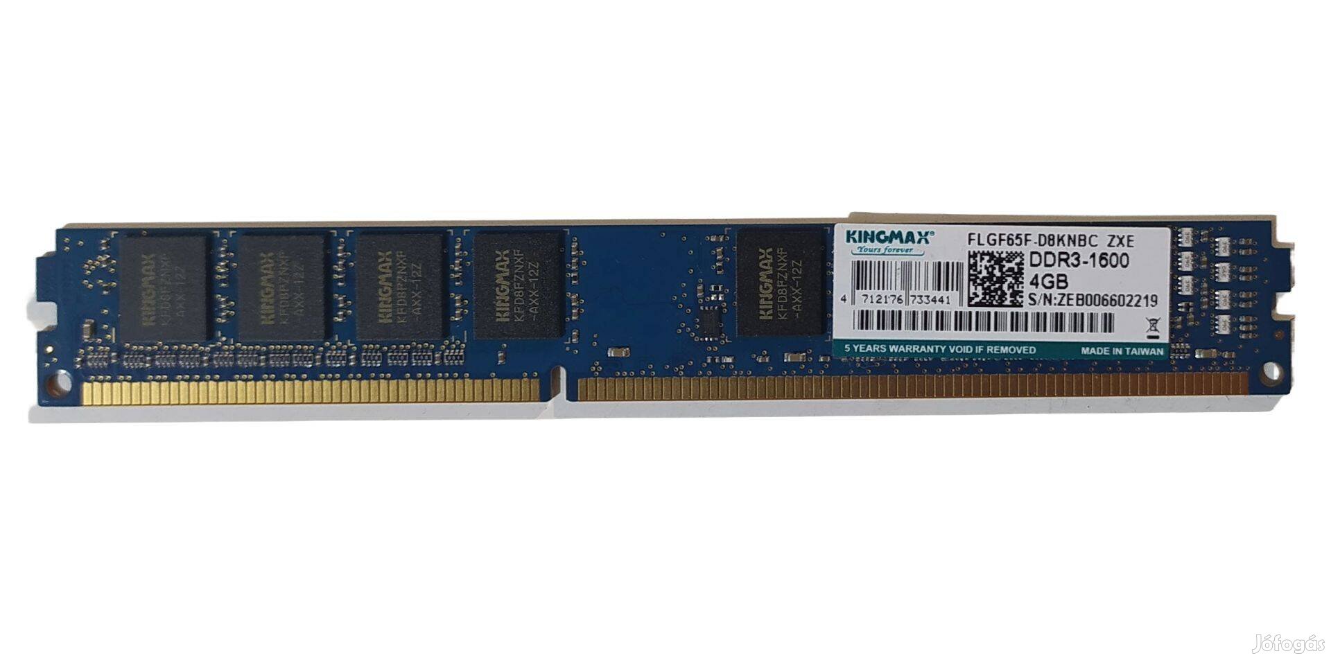 Kingmax 4GB DDR3 1600MHz memória (Zxe)