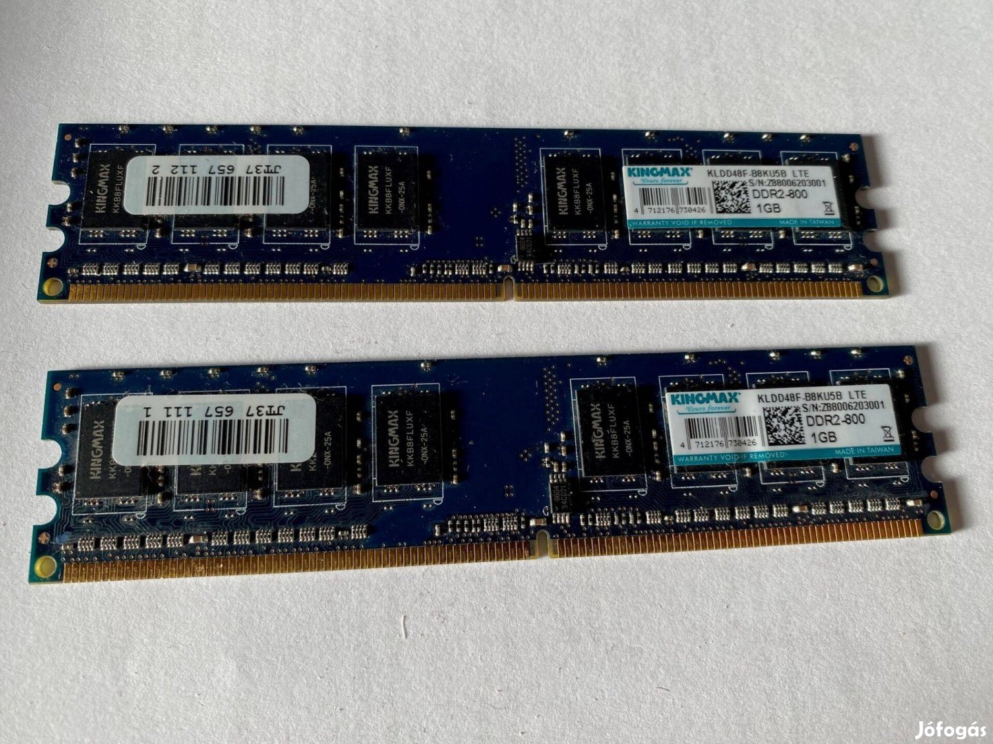 Kingmax DDR2-800 1 GB RAM 2 db eladó