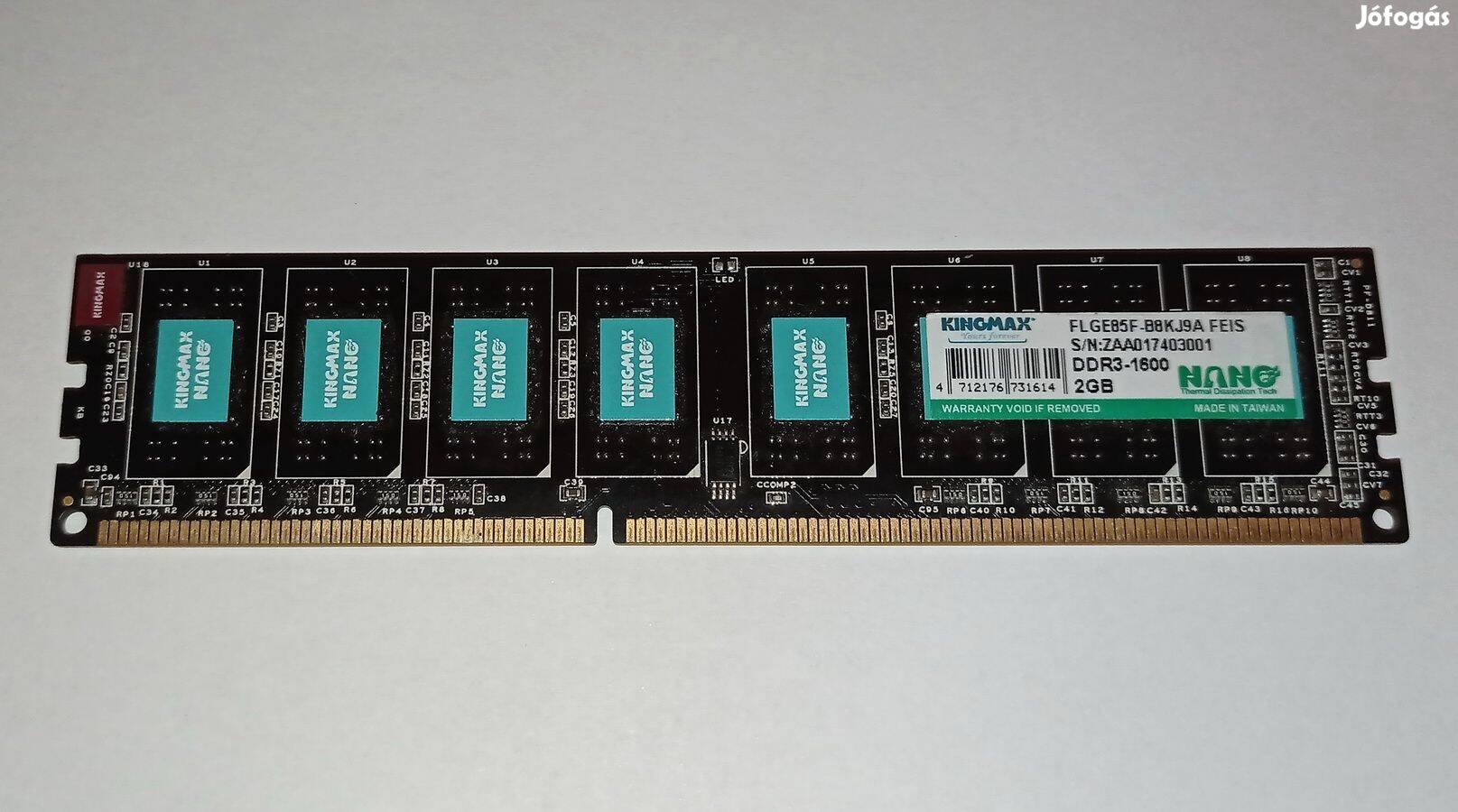 Kingmax Flge85F-B8KJ9 2GB 1600MHz DDR3 memória