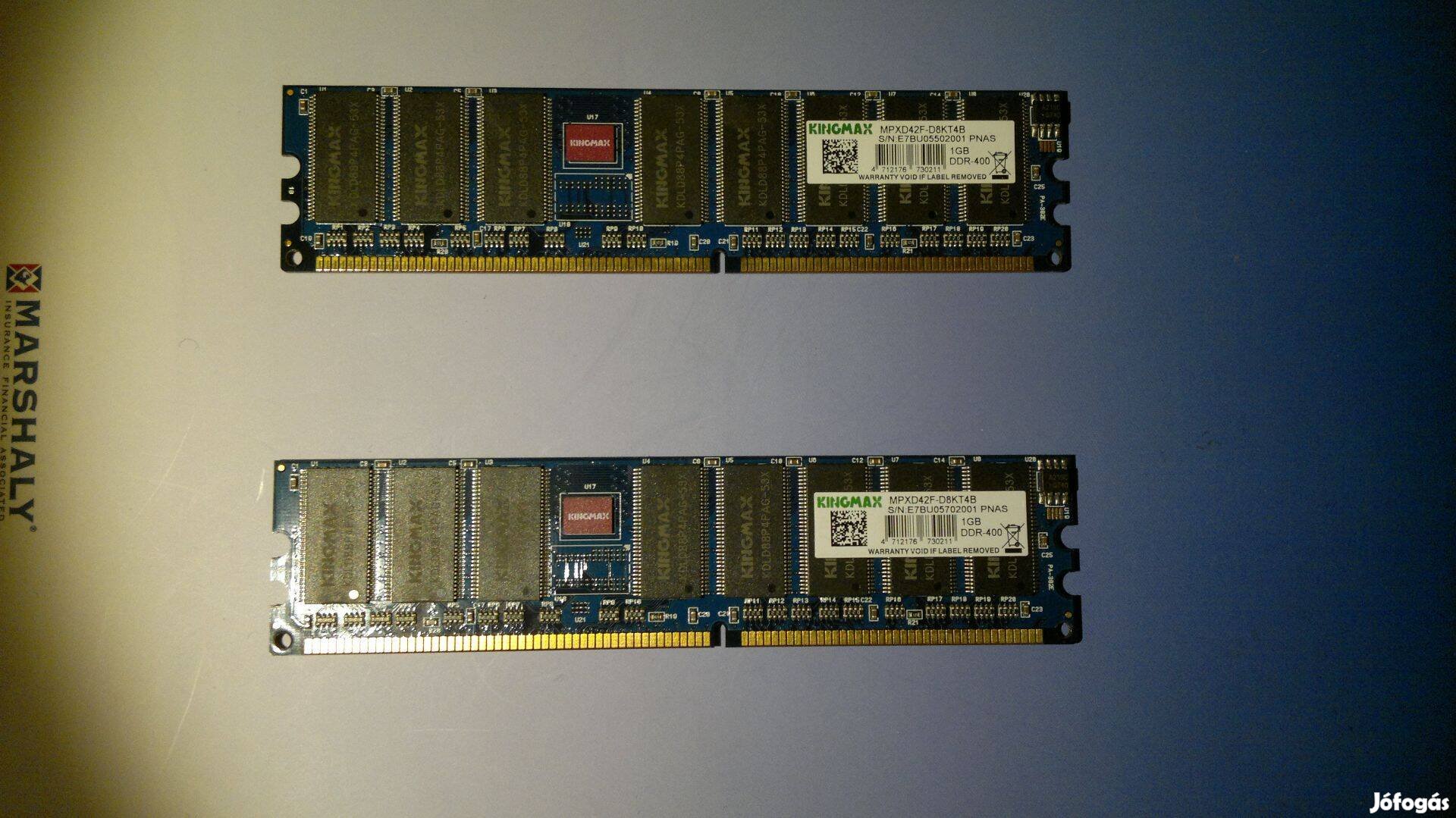 Kingmax RAM DDR -400 1GB 2 db