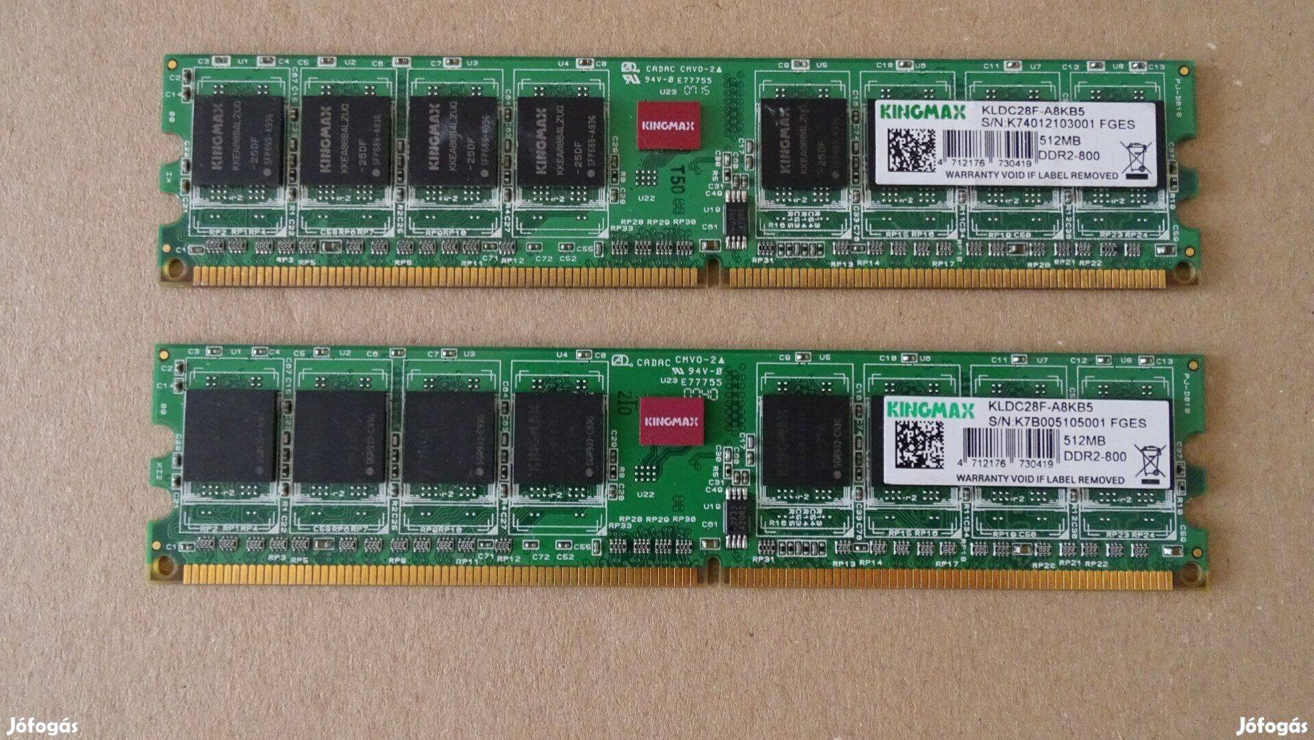 Kingmax asztali számitógép DDR2-800 memóriák!