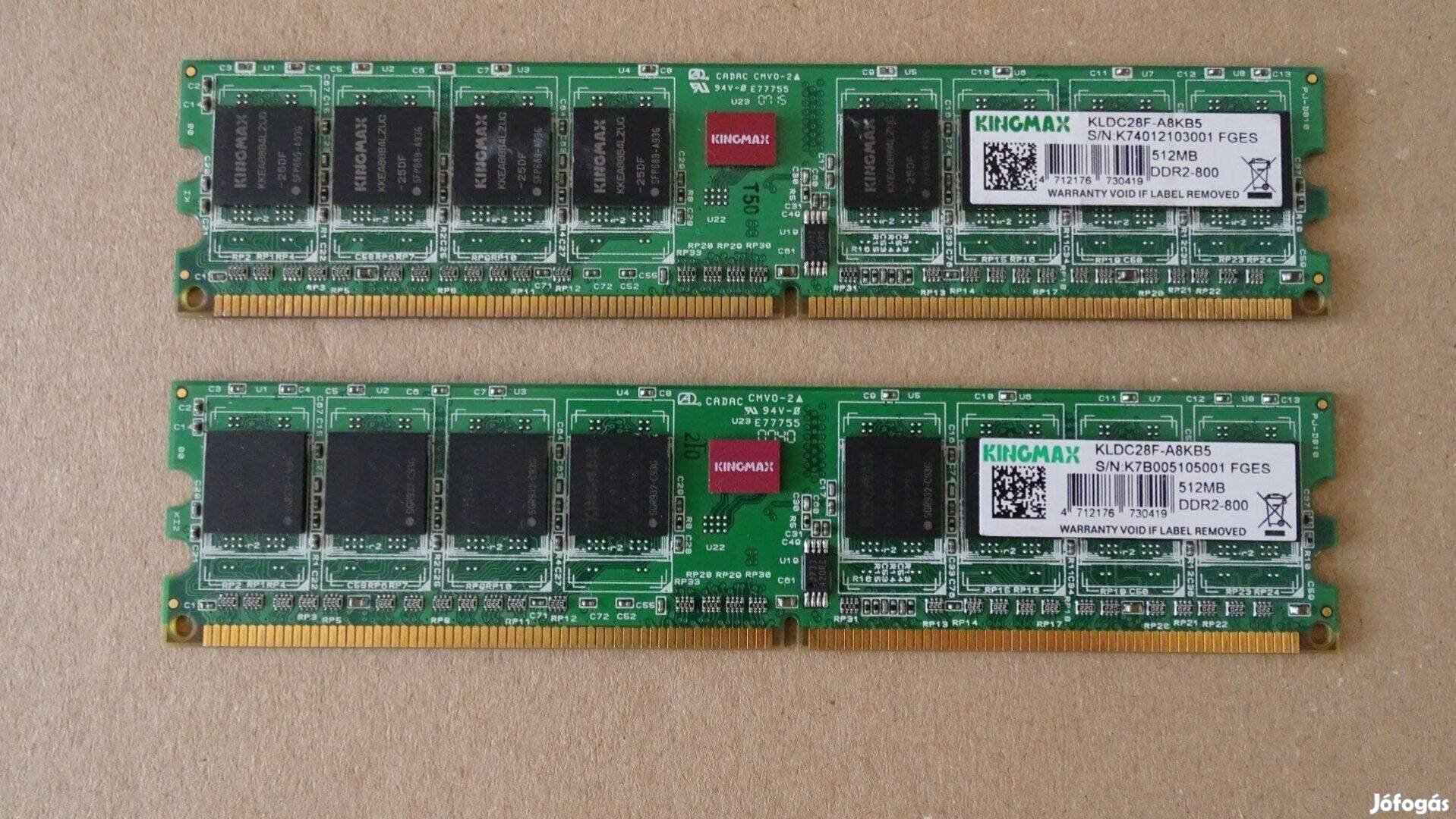 Kingmax asztali számitógép DDR2-800 memóriák!