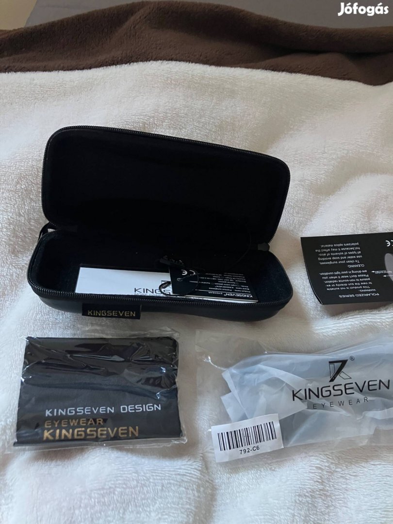 Kingseven unisex napszemüveg, új, polarizált, szürke,