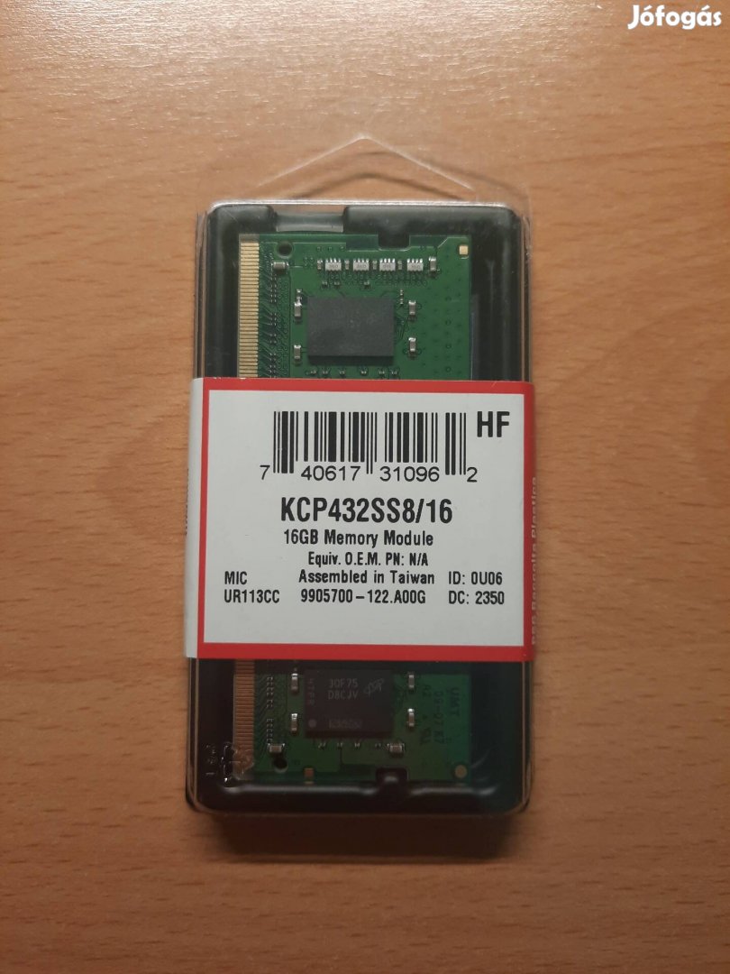 Kingston 16GB 3200MHz DDR4 CL22 Ram Garancia!!