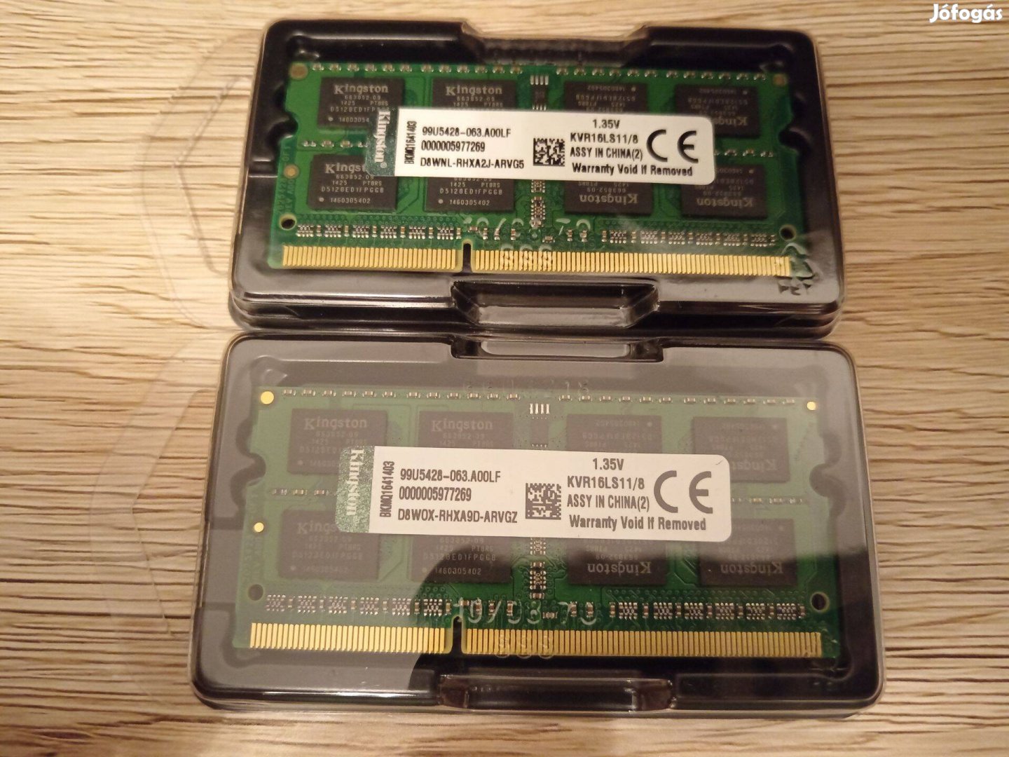 Kingston 16Gb (2x8Gb) DDR3L 1,35V 1600mhz laptop memóriák Kvr16LS11/8