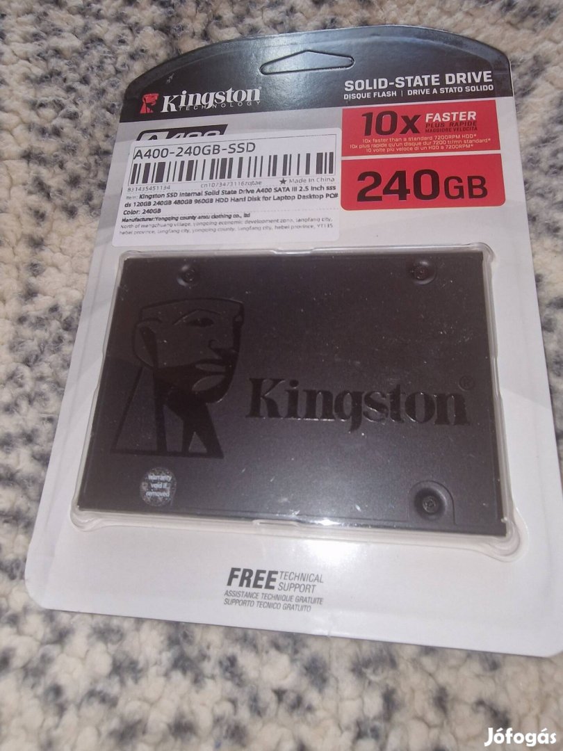 Kingston 240GB-os SSD eladó új.