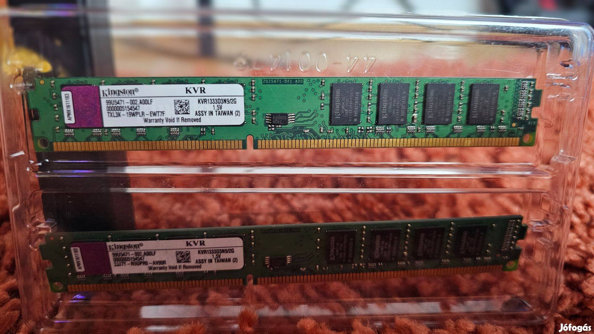 Kingston 2X2GB Ram (1333 MHz) DDR3 SN: kvr1333d3n9/42g