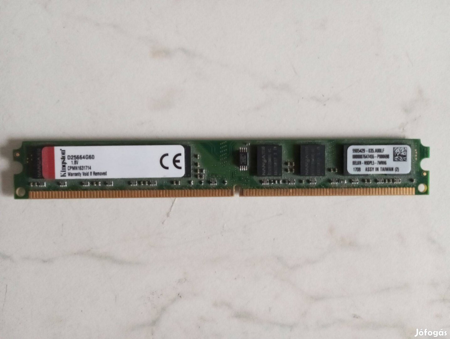 Kingston 2 GB DDR2 800 MHZ tesztelt RAM asztali gépbe!