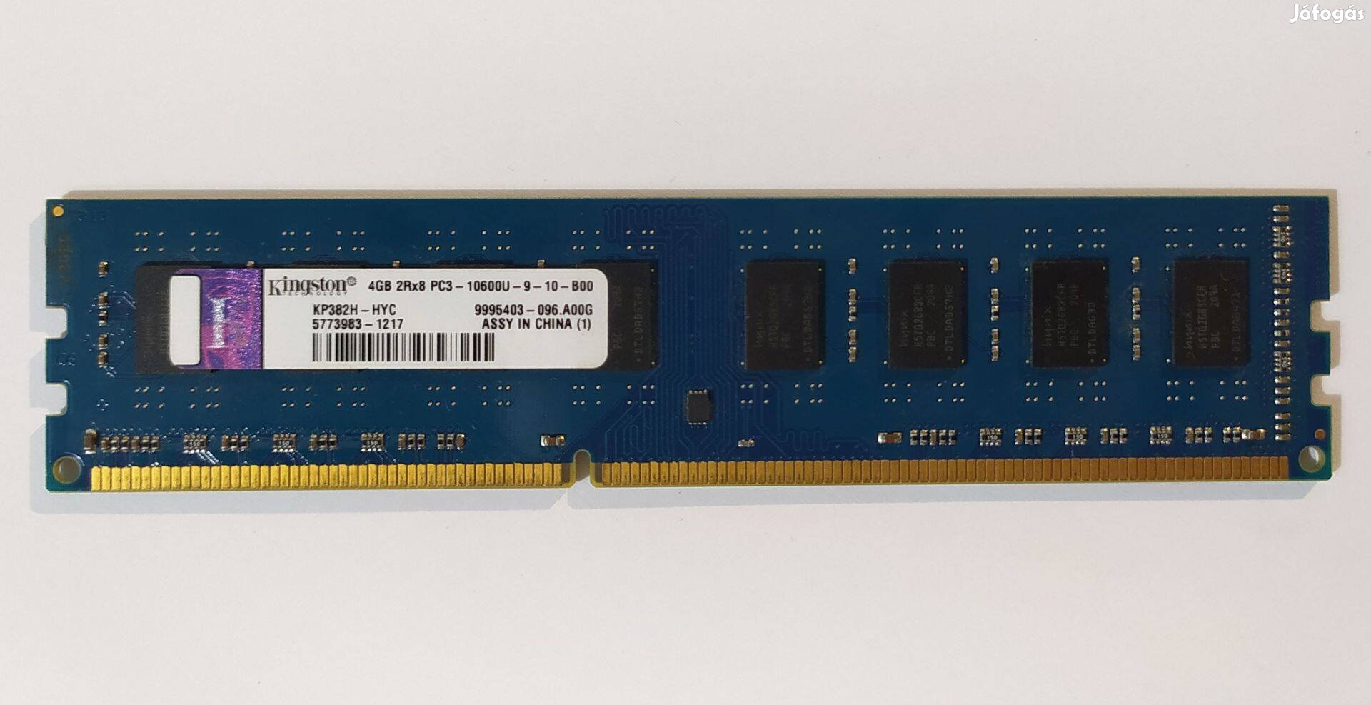 Kingston 4GB DDR3 1333MHz cl9 memória