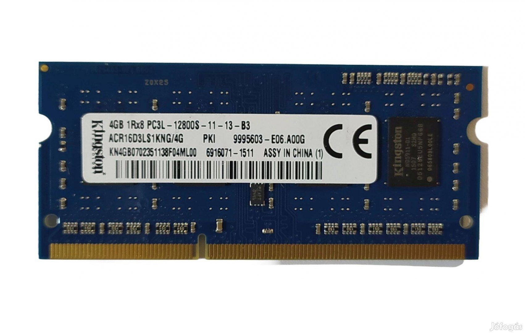 Kingston 4GB DDR3 1600MHz laptop / notebook memória