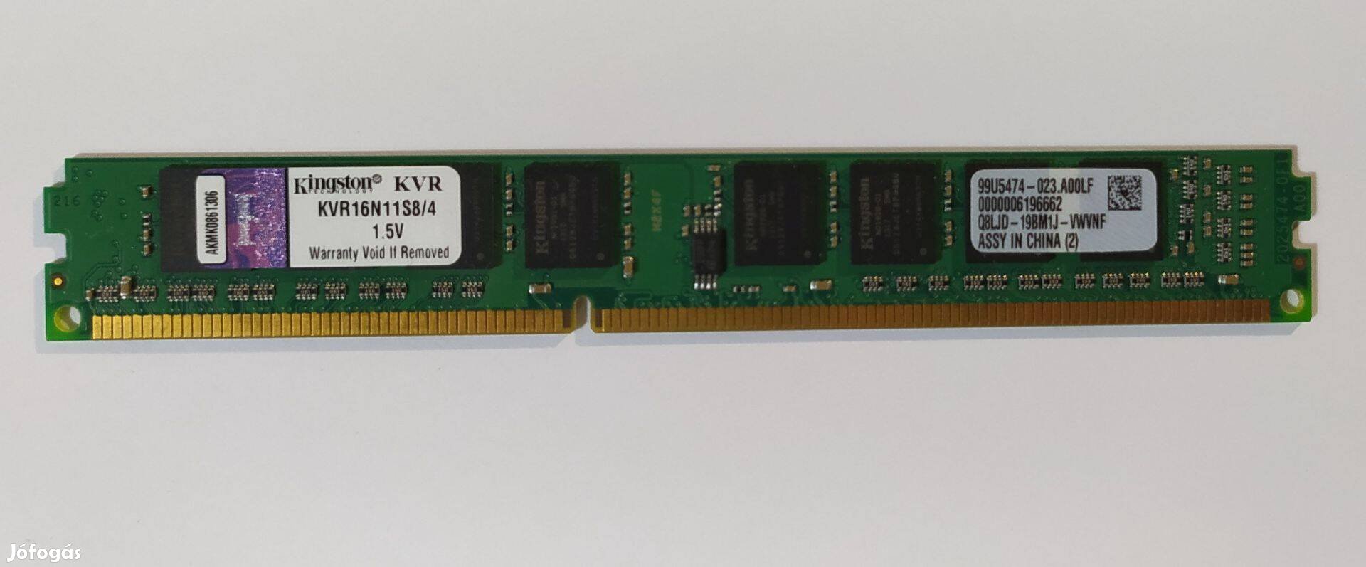 Kingston 4GB DDR3 1600MHz memória