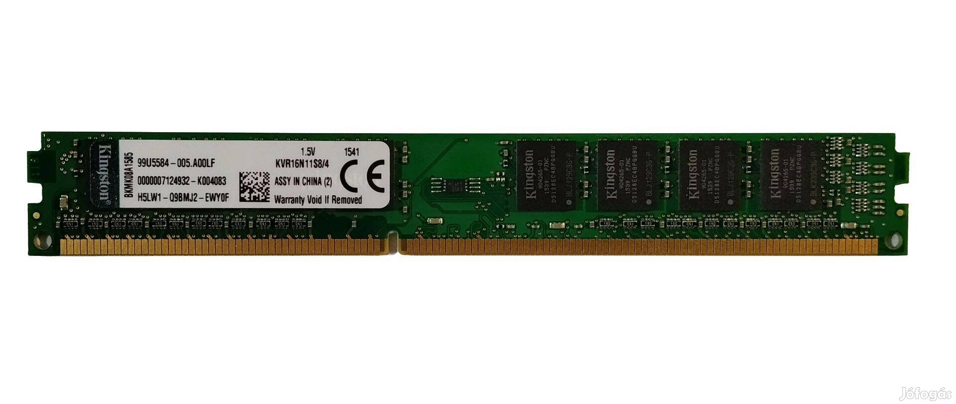 Kingston 4GB DDR3 1600MHz memória